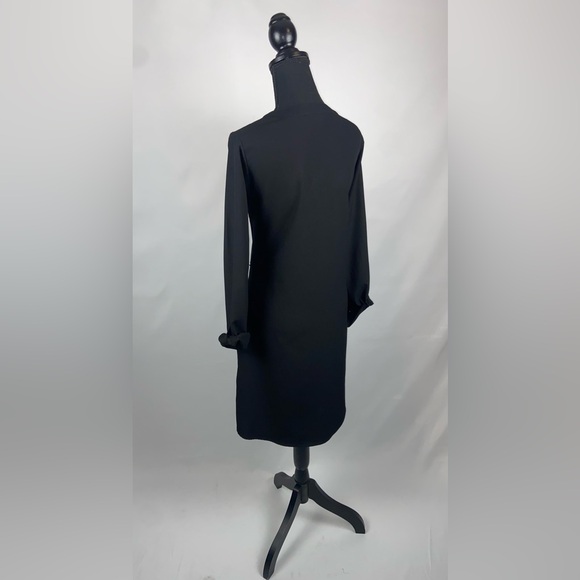 Black Dress Shirt Button Down Merona Medium Longsleeve with belt loops - Picture 7 of 11